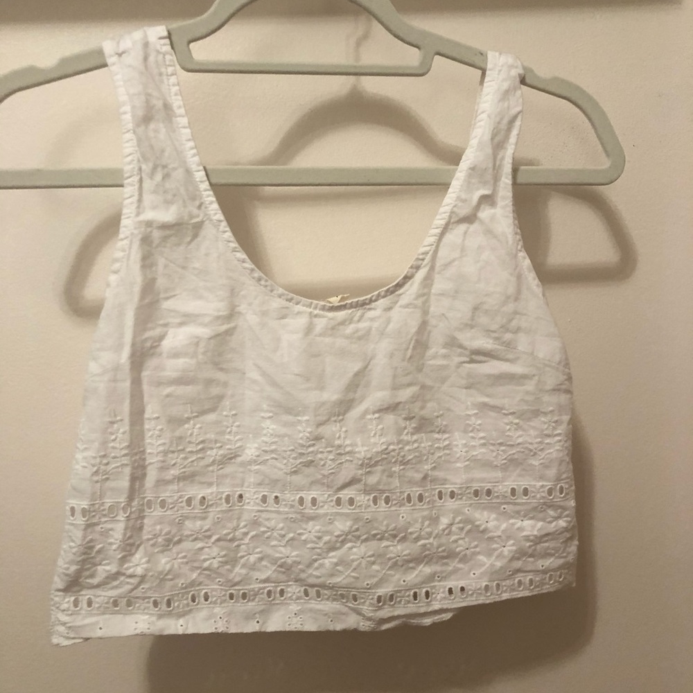White crop top